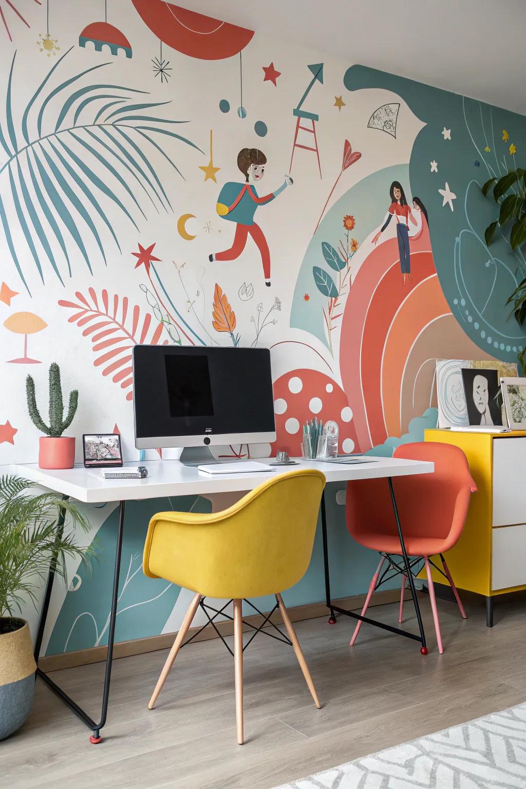 Abstract shapes bring creativity and imagination to your walls.
