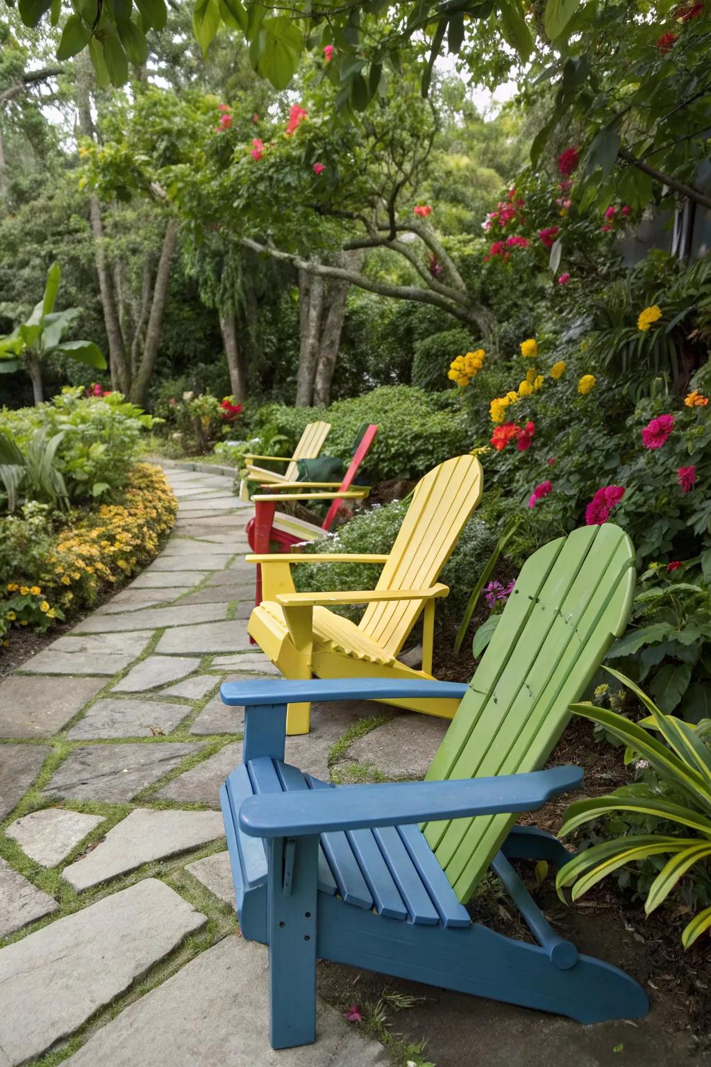 Tropical colors adding a lively ambiance.