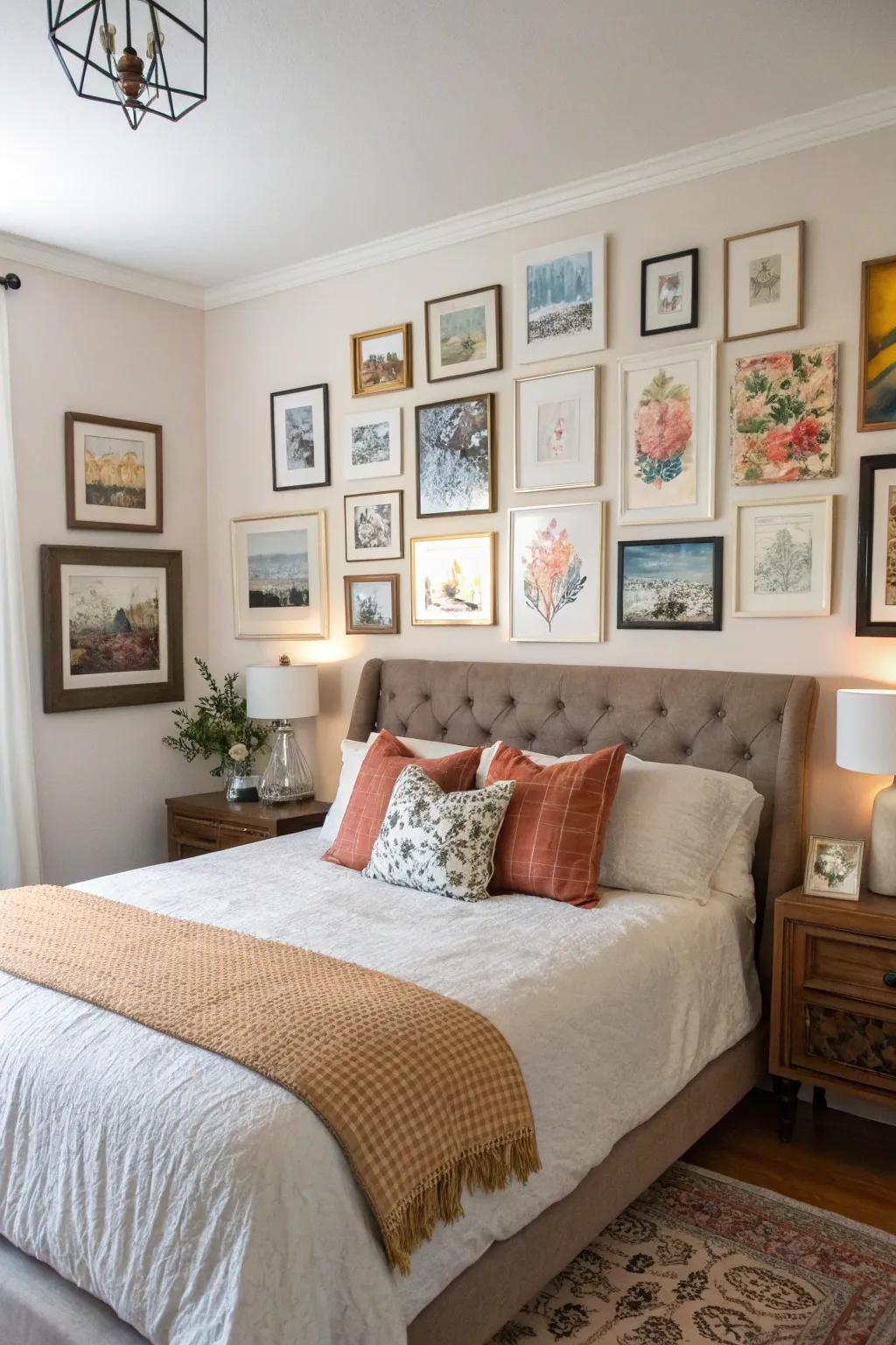 Spark visual appeal by blending art sizes.