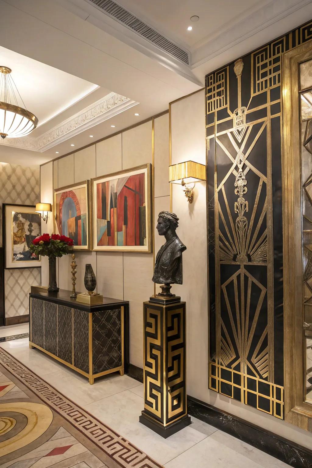 A courageous and alluring environment embodying the heart of Art Deco.