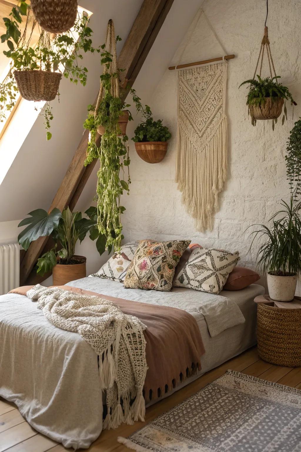 Inventive and free-spirited decorations breathe life into your attic area.