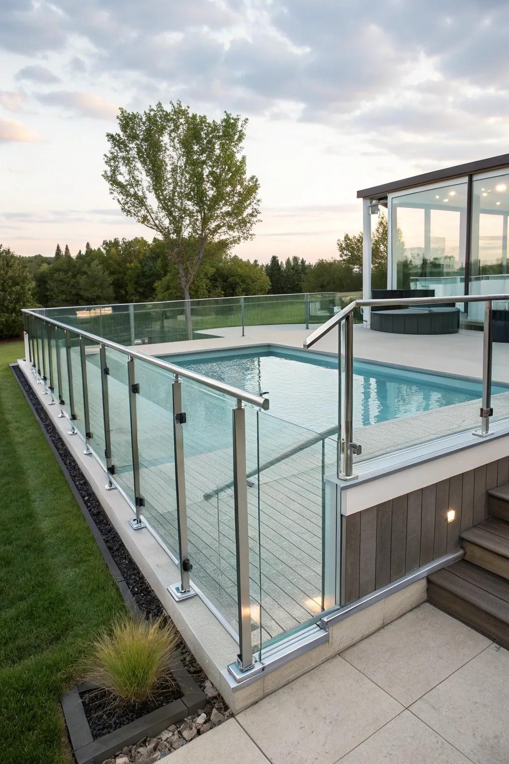 Contemporary railings guarantee well-being without sacrificing style.