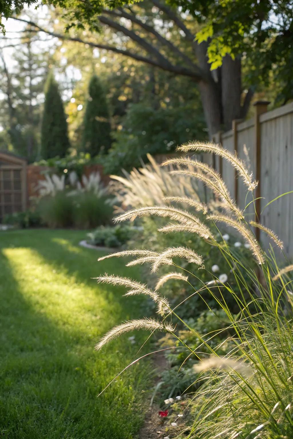 Your garden gains texture and movement from ornamental grasses.