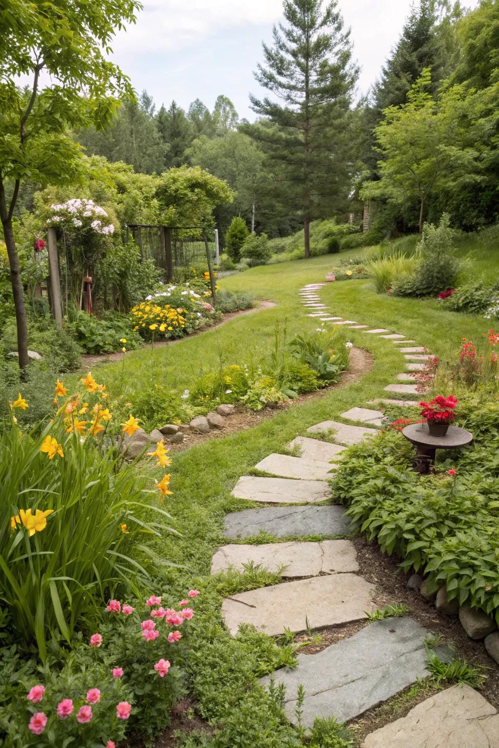 Embark on a nature adventure with a backyard trail.
