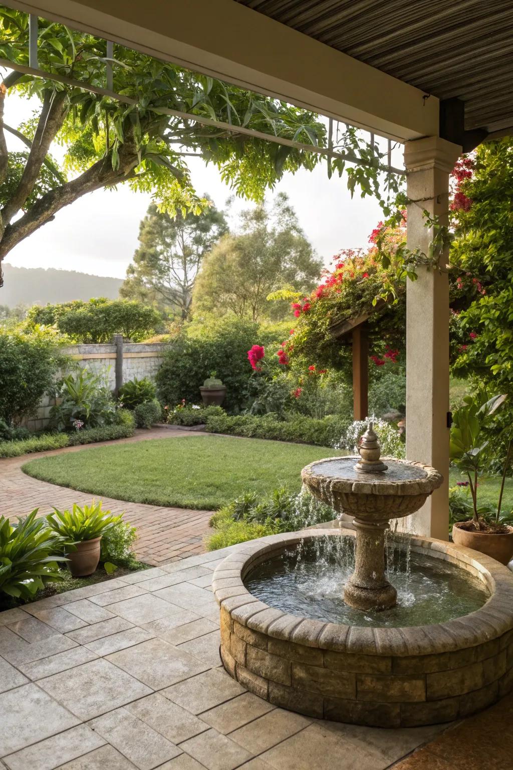 A water feature can impart serenity and beauty to your patio.