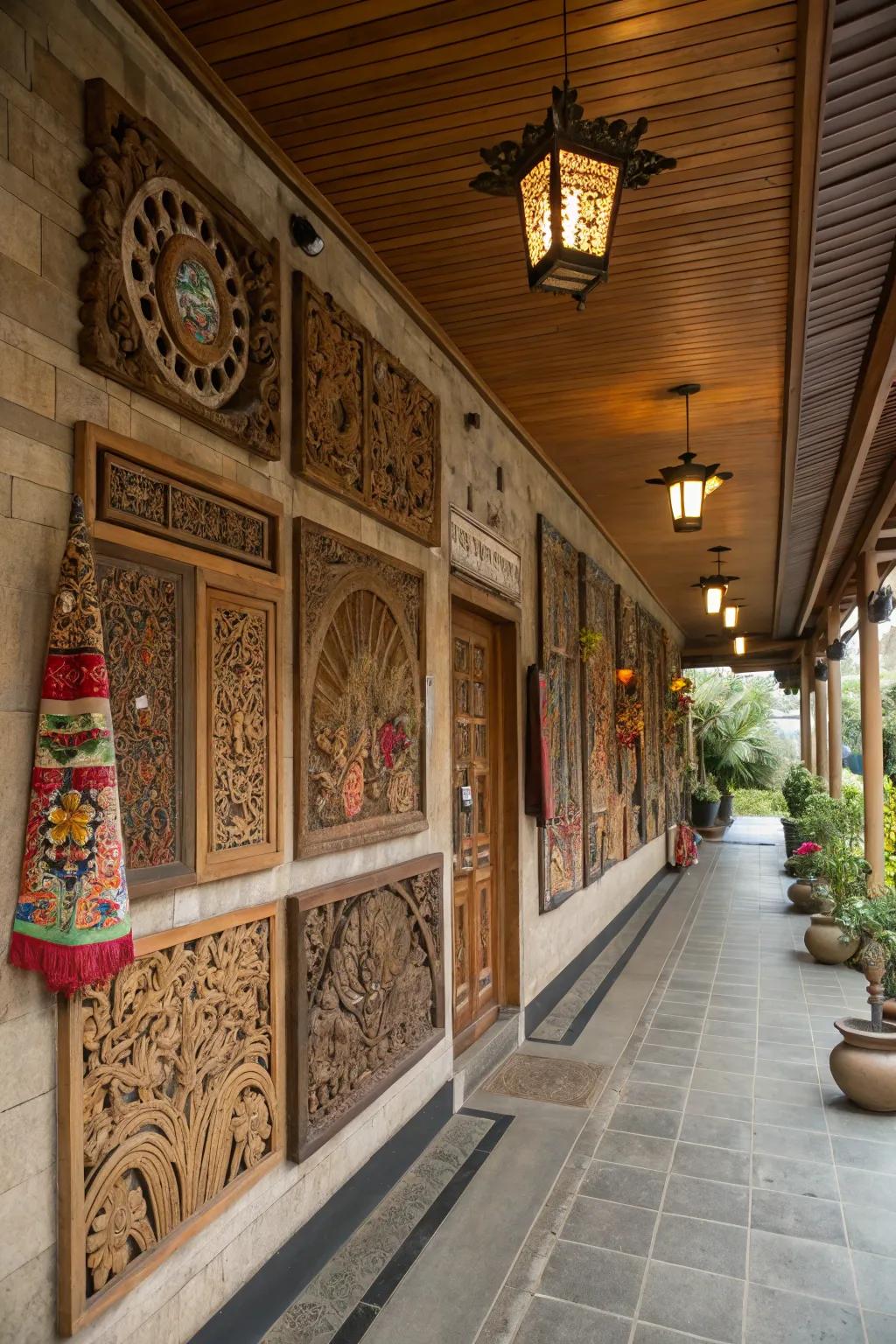 Cultural embellishments fill your space with Balinese allure.