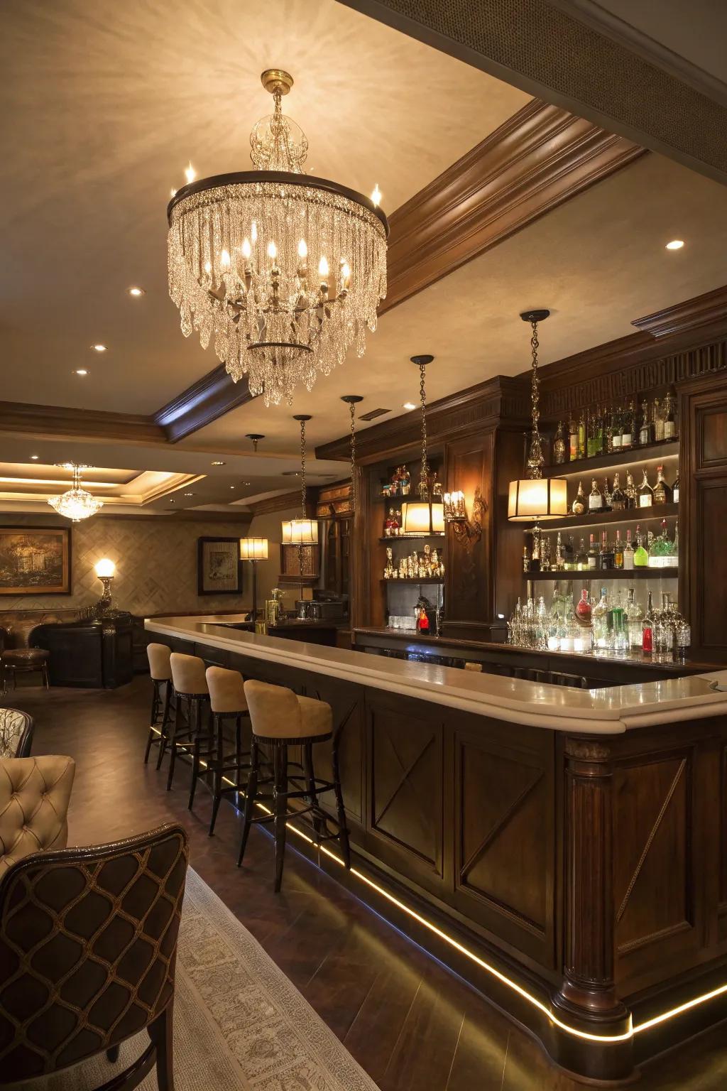 Inject an element of elegance with a hanging lamp.