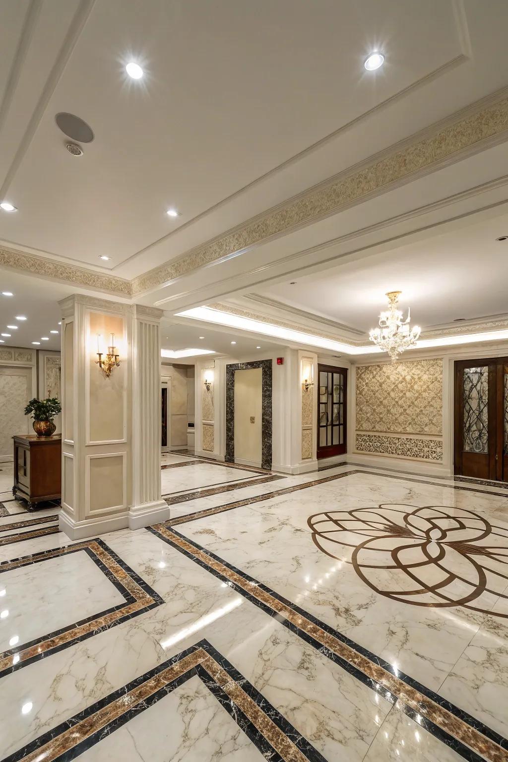 Refined stone blocks contribute a luxurious element to your basement.