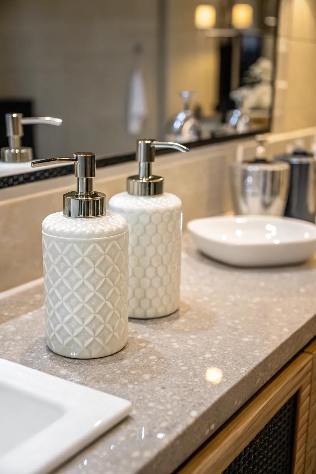 Function marries style in elegant dispensers.