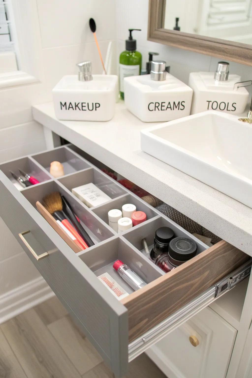 Labels help maintain order and clarity inside your drawers.