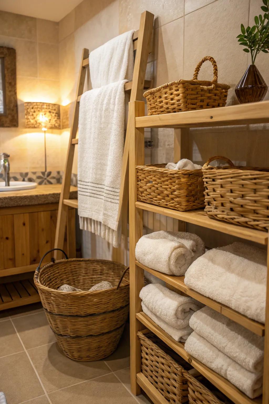 Comforting accents give your bathroom warmth and coziness.