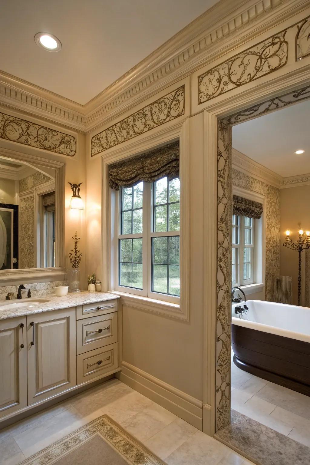 Ornamental edging appends distinctive personality and personal styling.