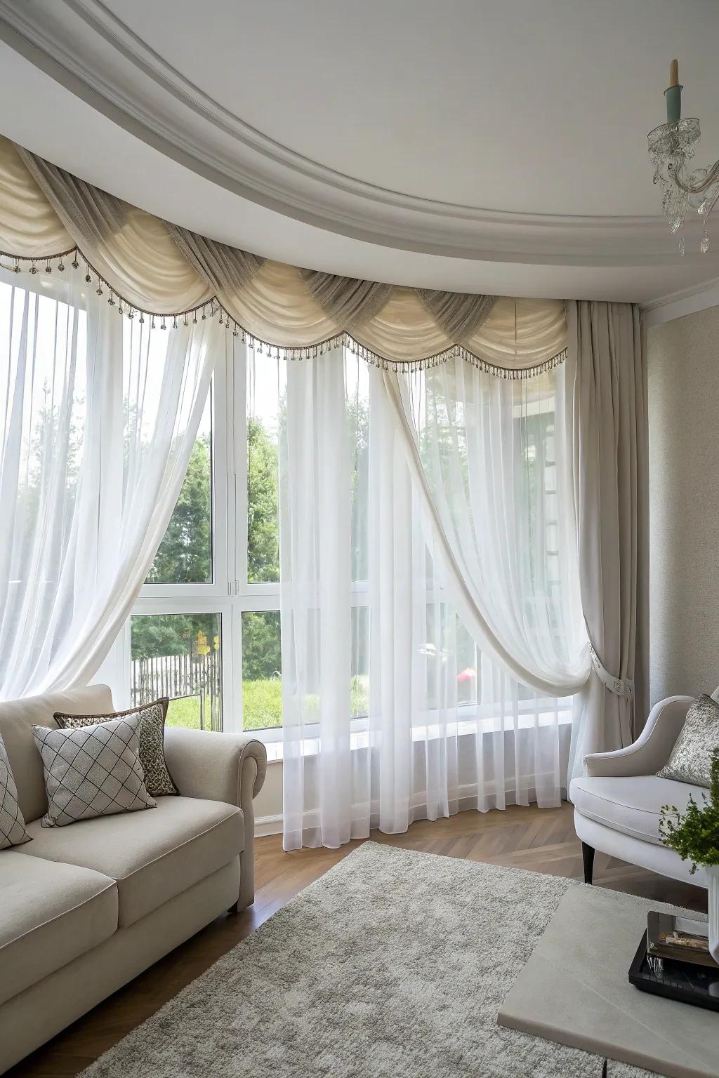 Layered treatments add depth and style.