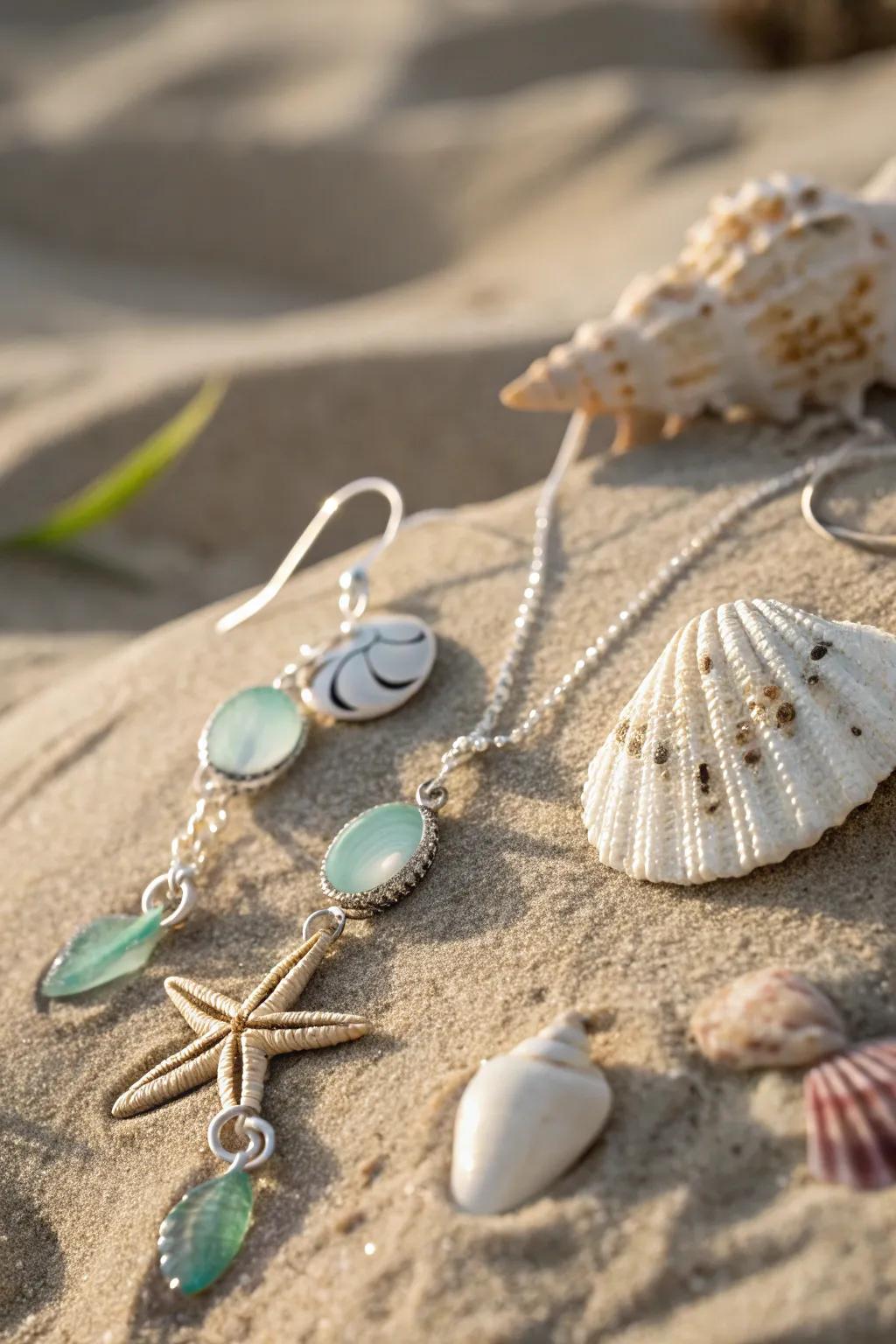 Incorporate a hint of ocean elegance with coastal inspired gems.