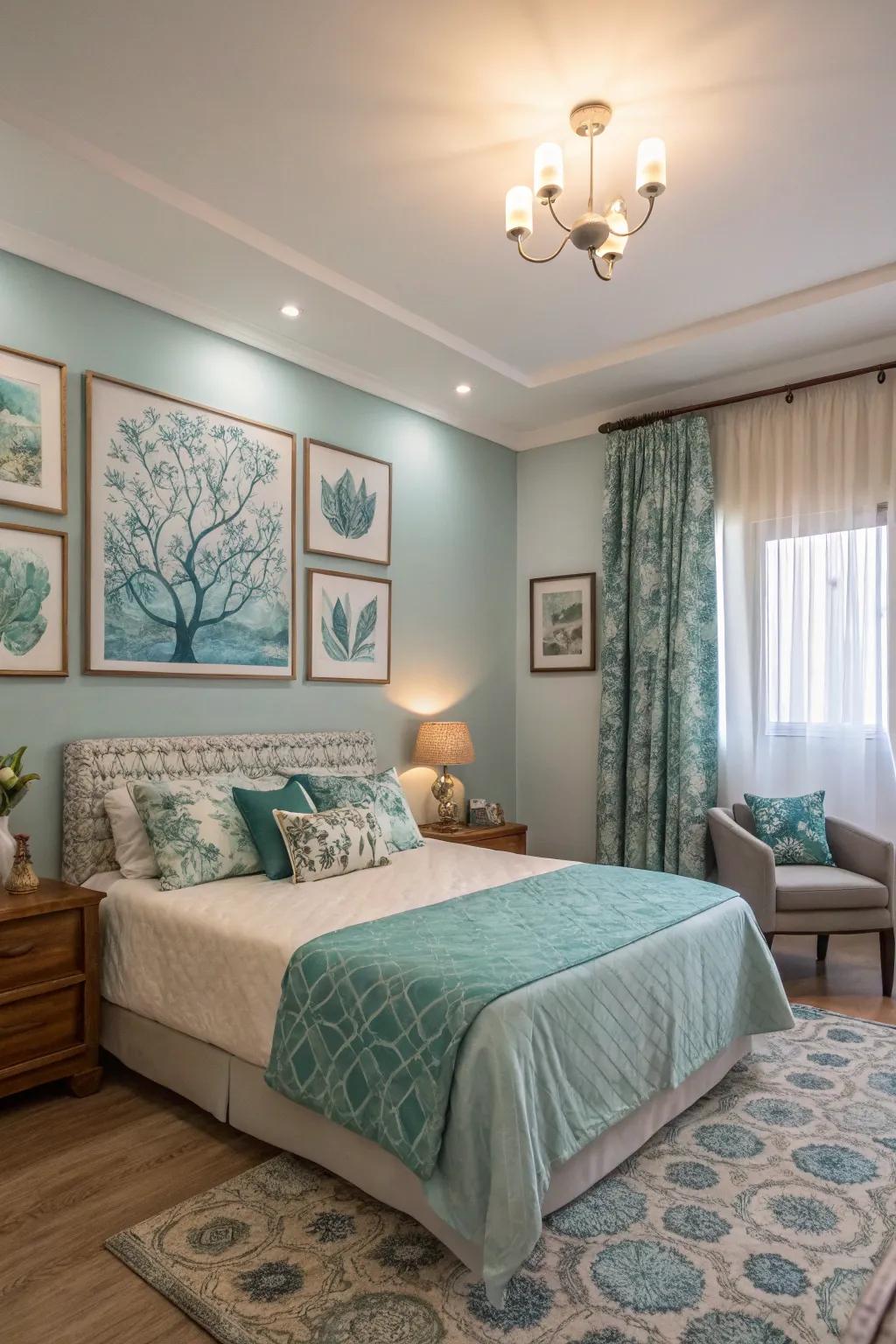 Matching colors promote harmony and equilibrium to your private space.