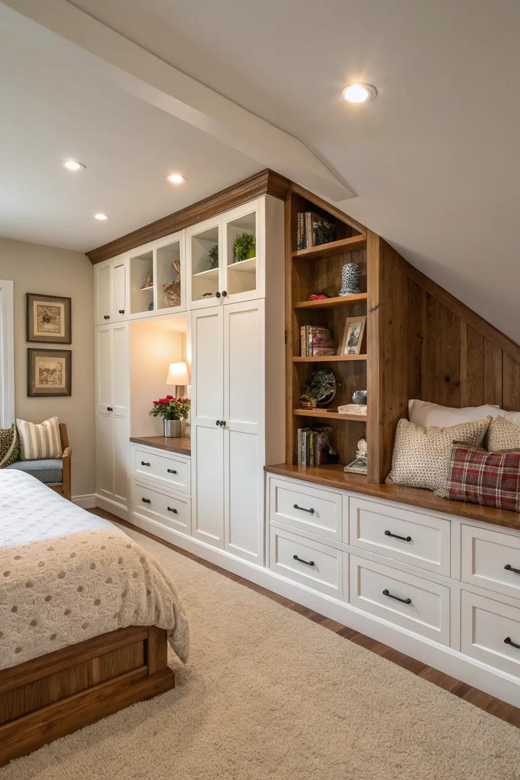 Craft a timeless look with wood and white finishes.