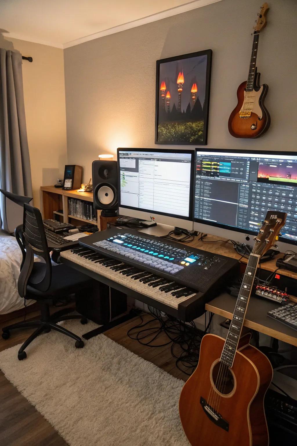 Dual monitors optimize your music production, significantly boosting your efficiency.