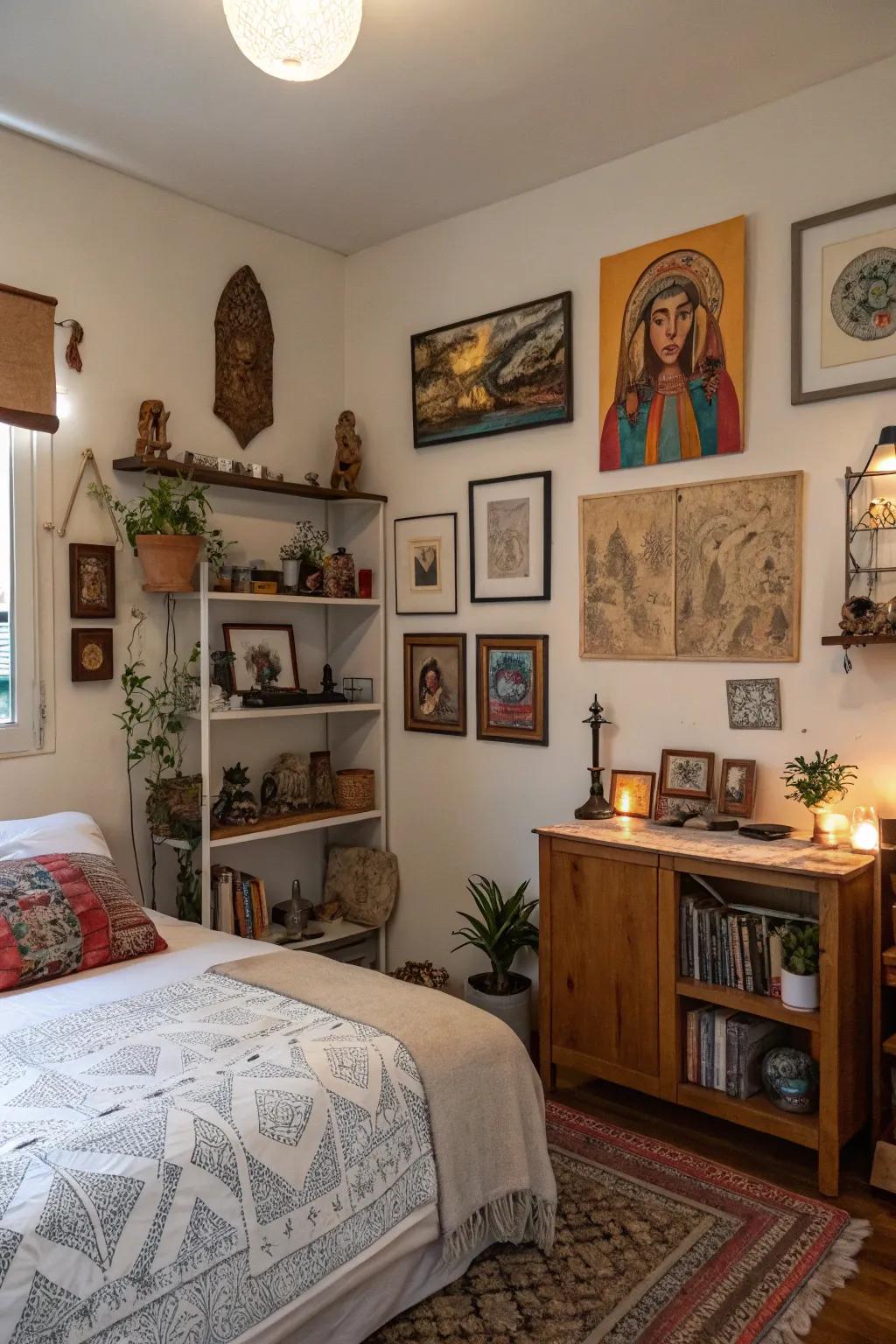A bedroom that shows off personal style.