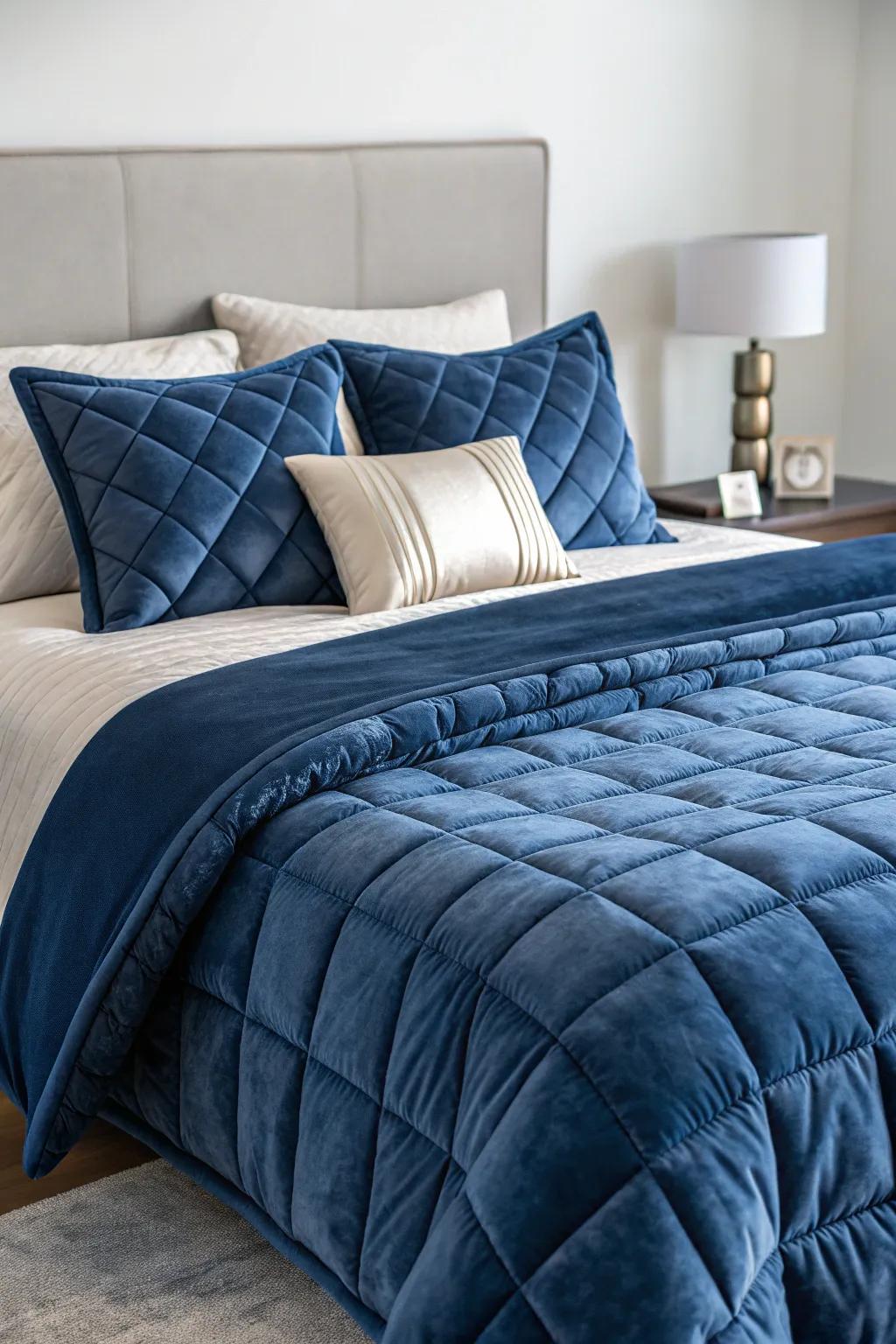 Snug bedding revamps a chamber into an agreeable retreat.