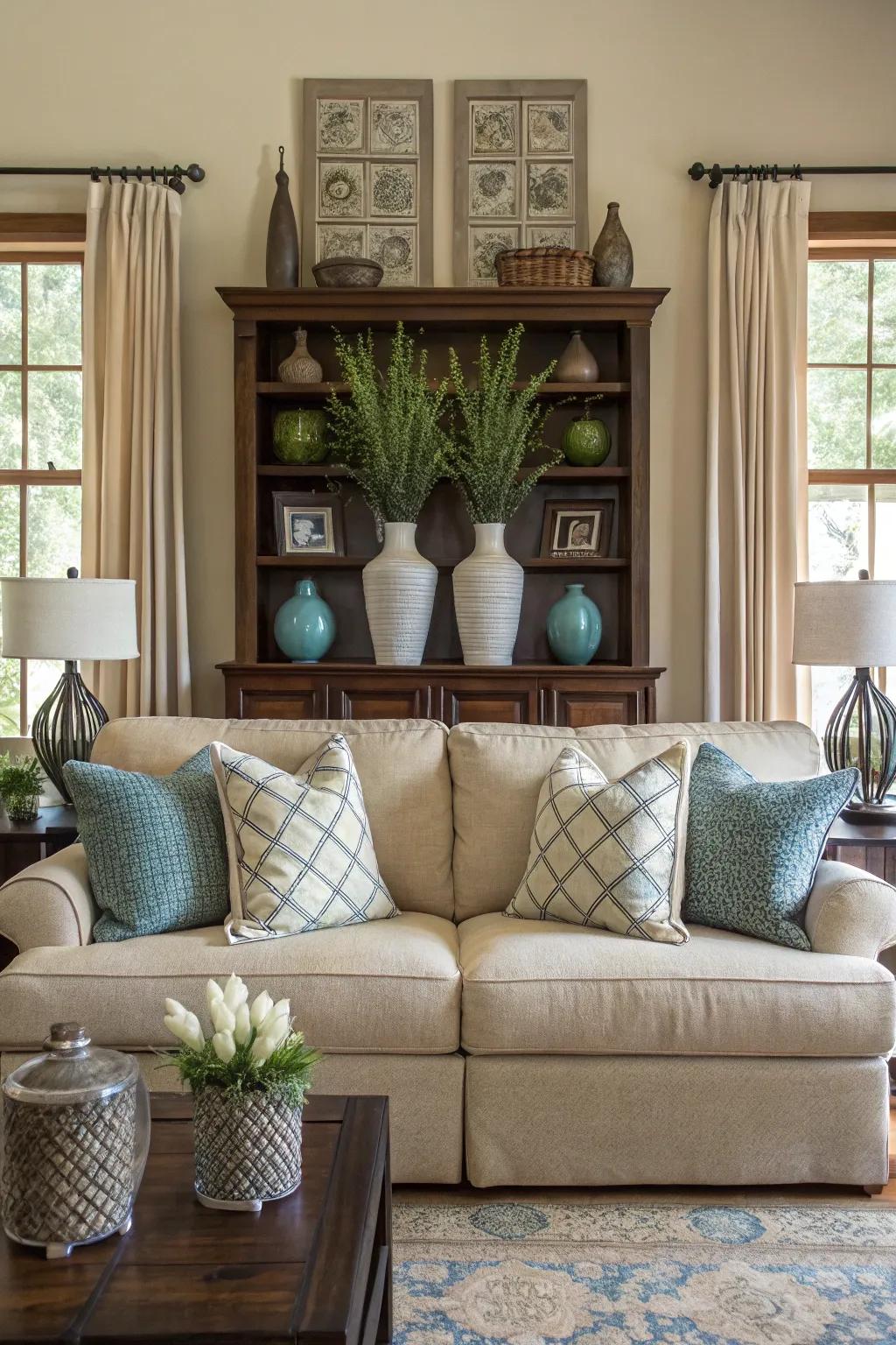 Symmetry gives the space order and beauty.