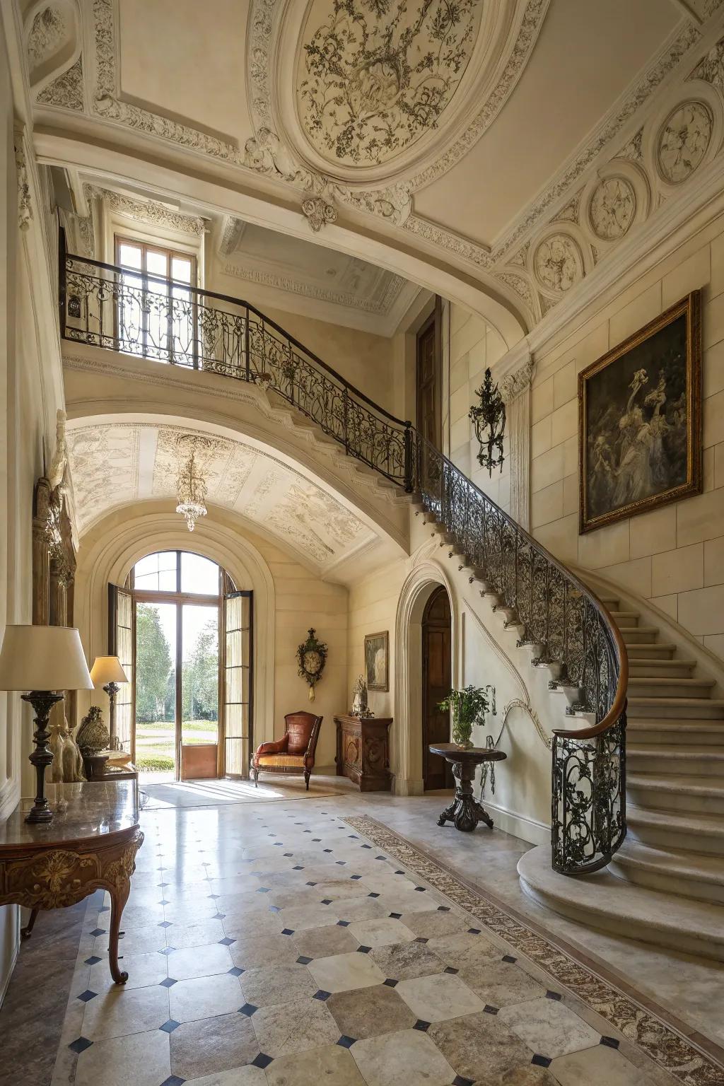 Natural stone flooring: sophisticated and eternally appealing.