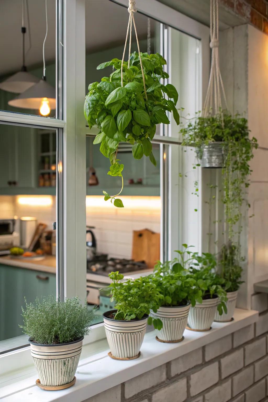 Functional and fragrant kitchen herb garden.