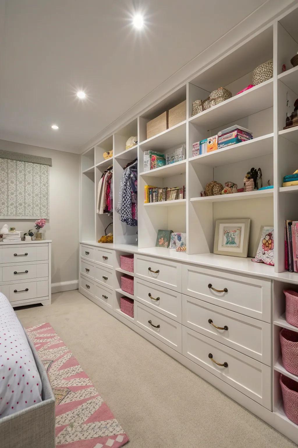 Effective storage solutions to ensure the room remains organized.