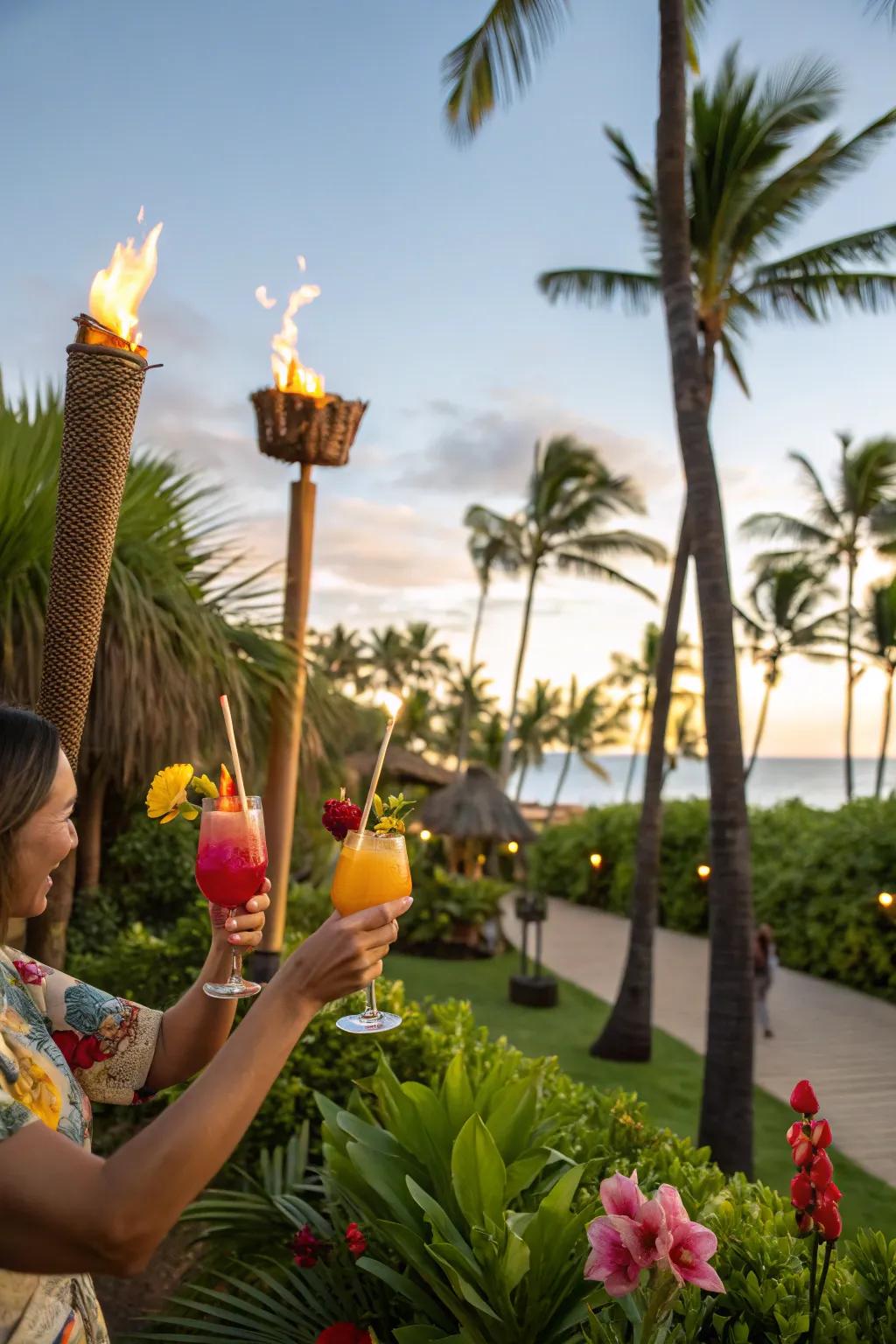 Escape to an exotic island with this tropical-themed celebration.
