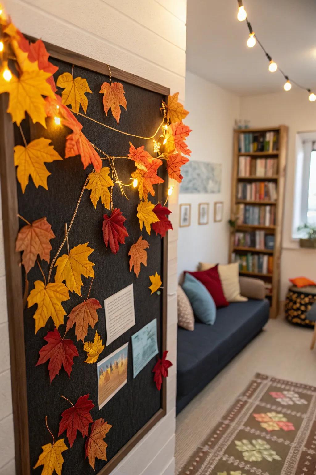 Stay connected to nature by updating your board with seasonal themes.