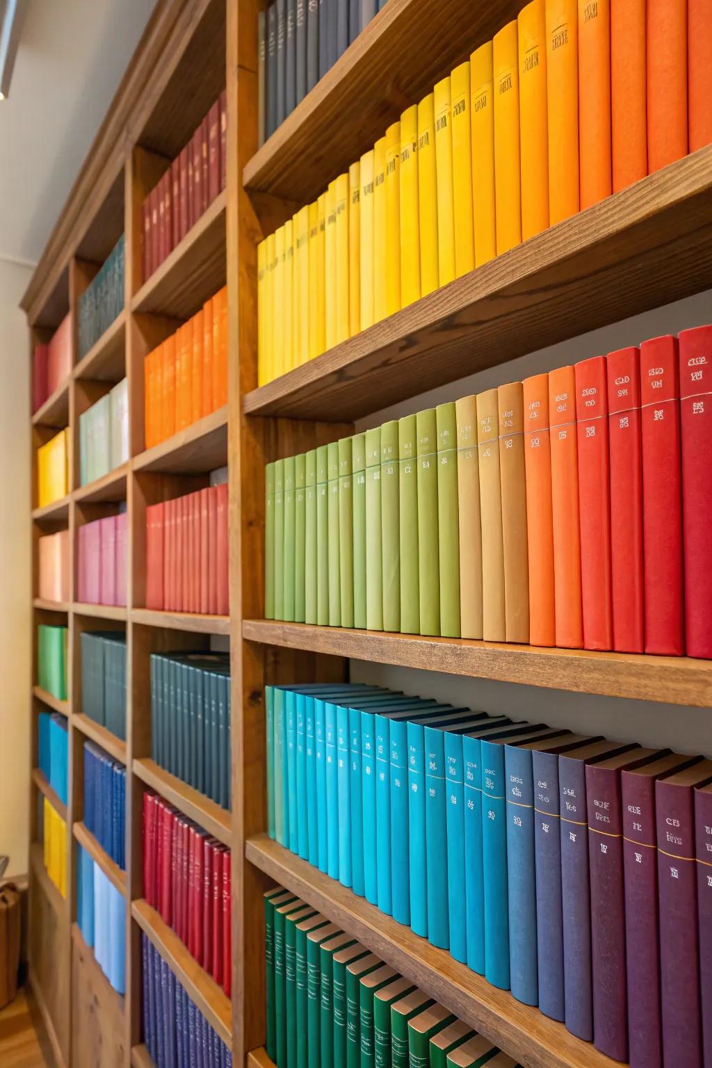 A spectrum of books for a vibrant exhibition.