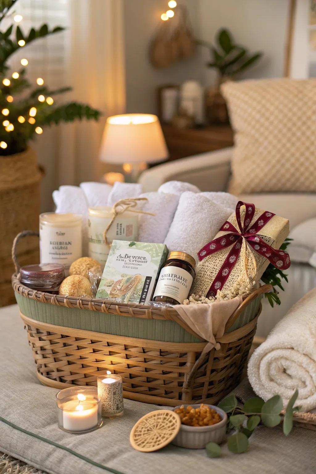 Present hampers that cater to rest and pampering.