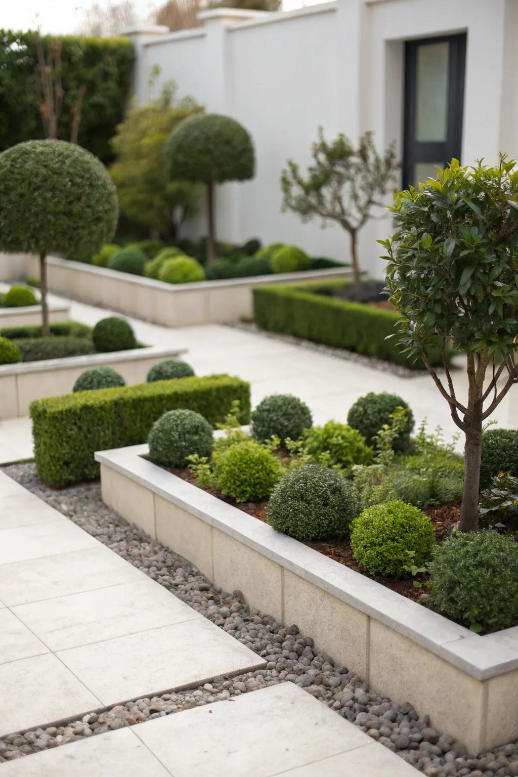 A minimalistic approach keeps your garden feeling open and serene.