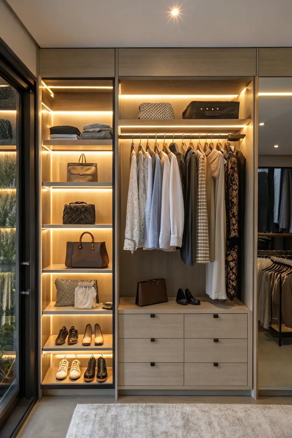 Directed lighting enhances both visibility and ambiance.