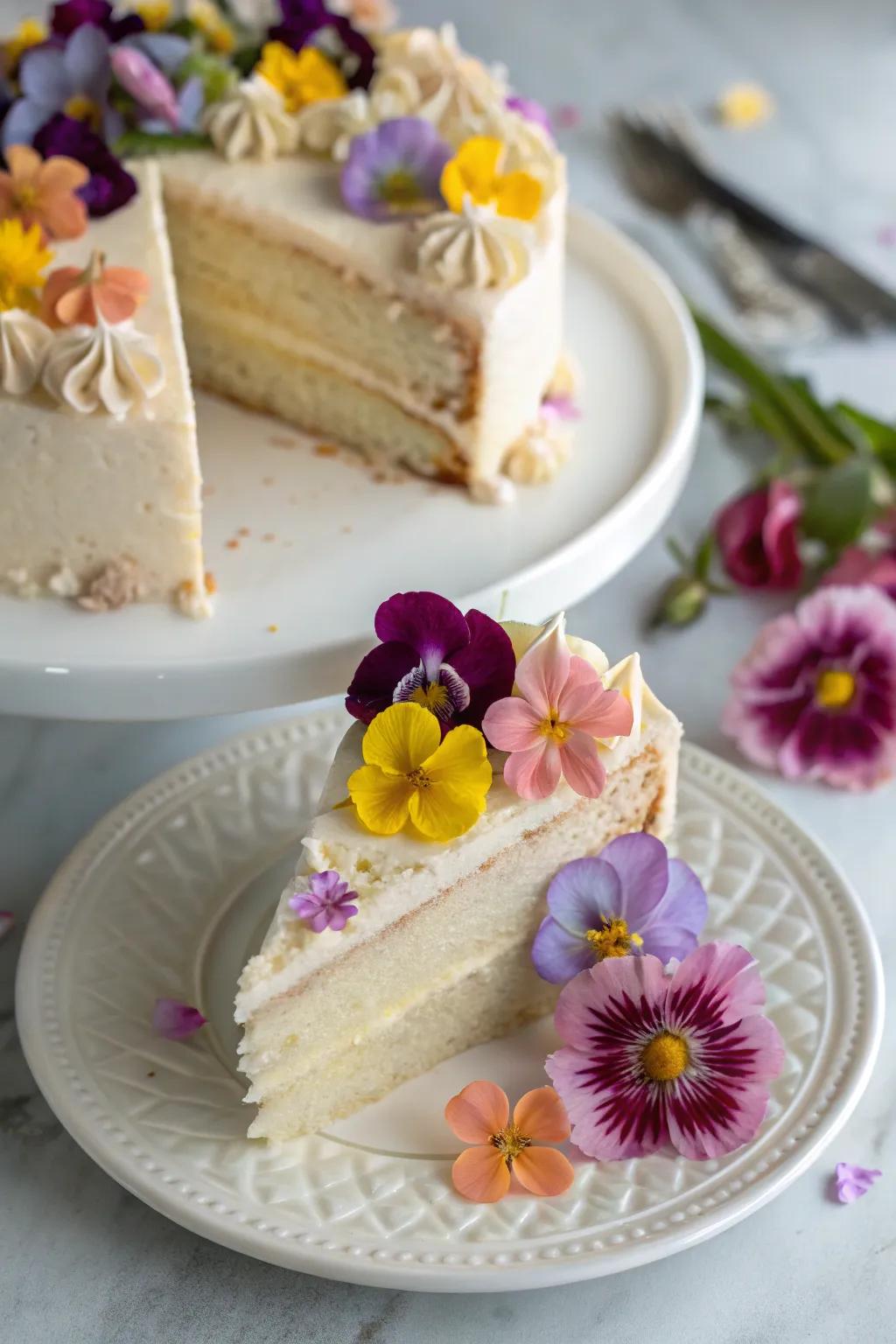 Edible flowers add beauty and charm to your desserts.