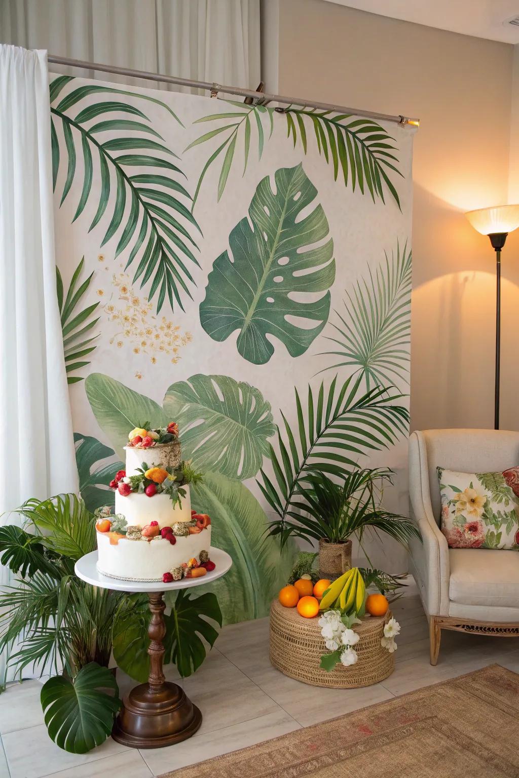 Make a tropical dream for a bright cake smash.