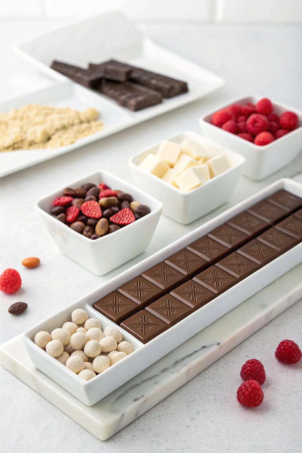 A minimalist sweets display that celebrates simplicity and elegance.