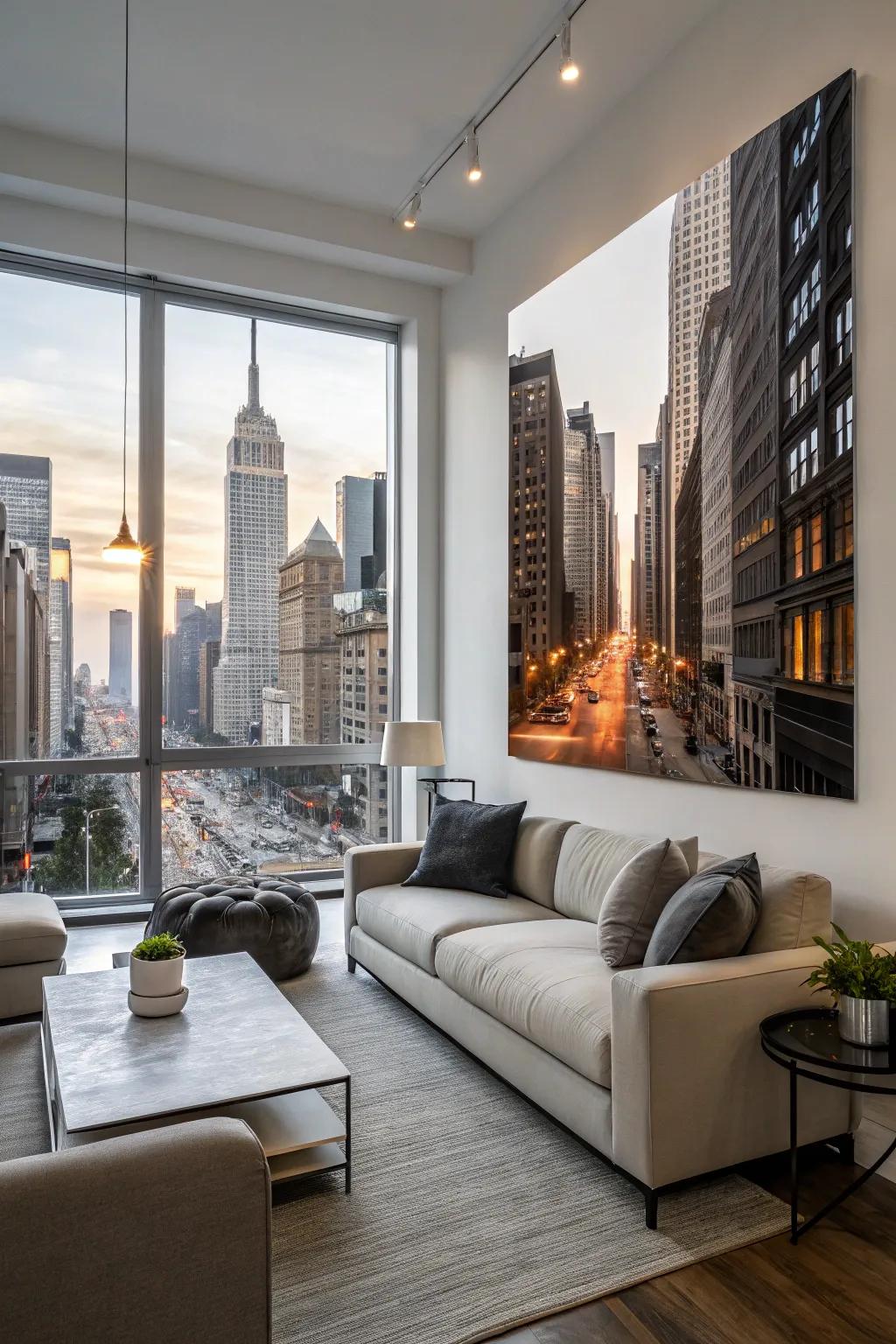 Urban art imparts a modern and edgy ambiance to your decor.