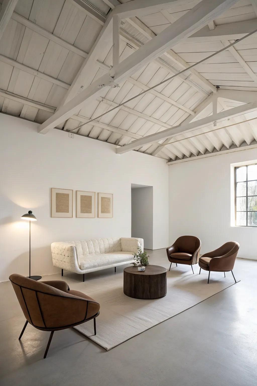 Achieve streamlined beauty through simple ceiling designs.