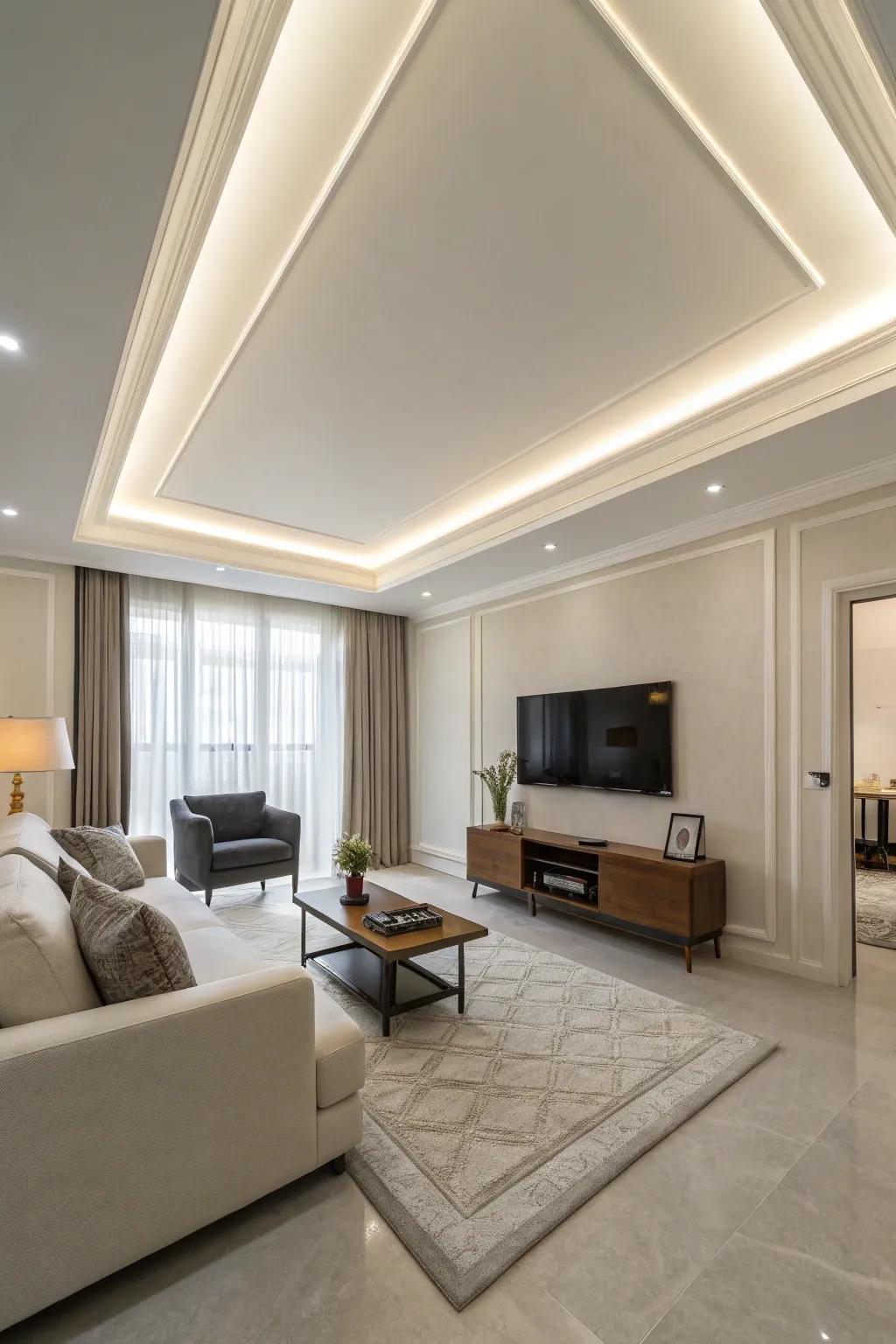 Embrace simplicity with minimalist modern ceilings.