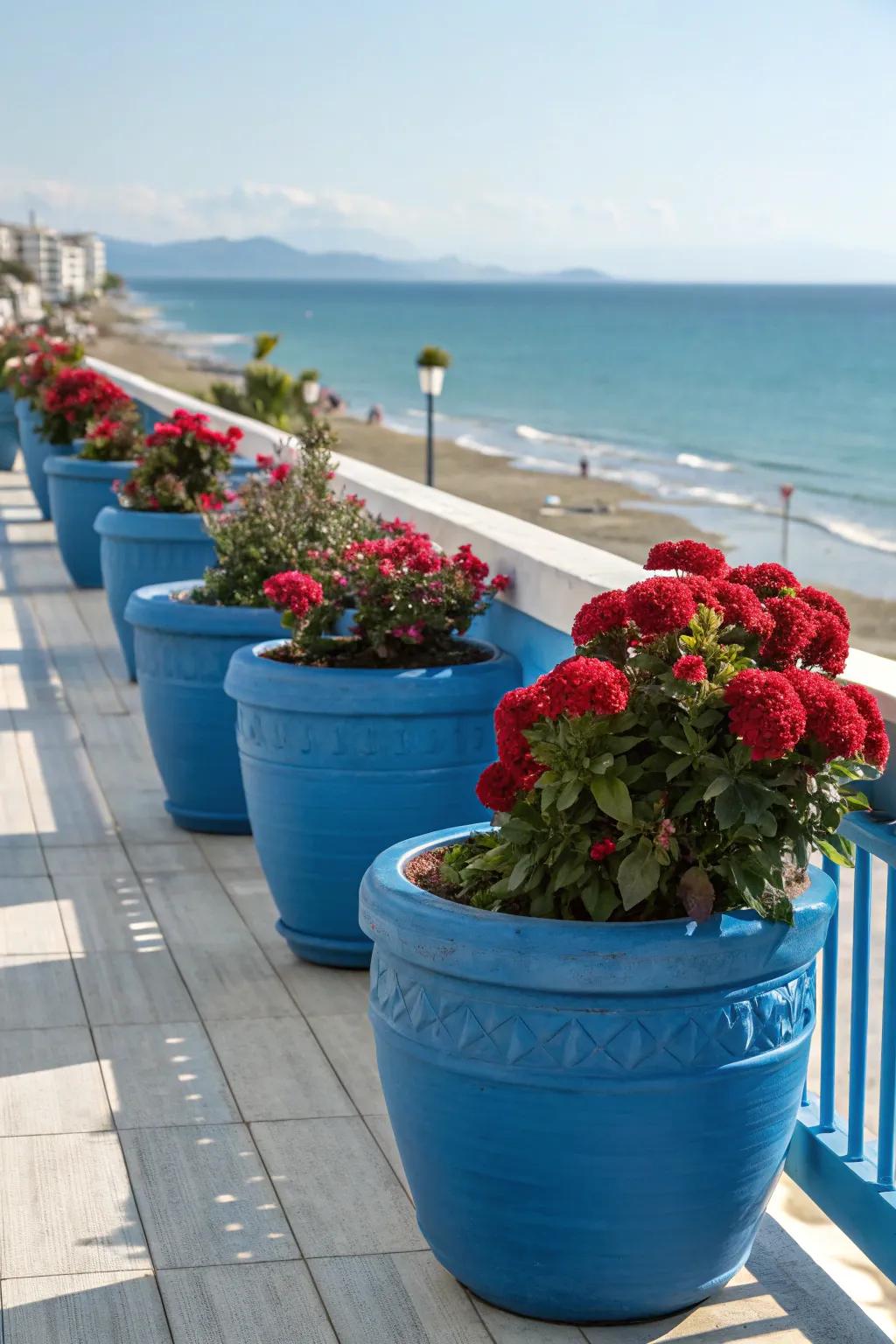 Azure vessels contribute a seaside sensation to the warmth of Featherbloom.