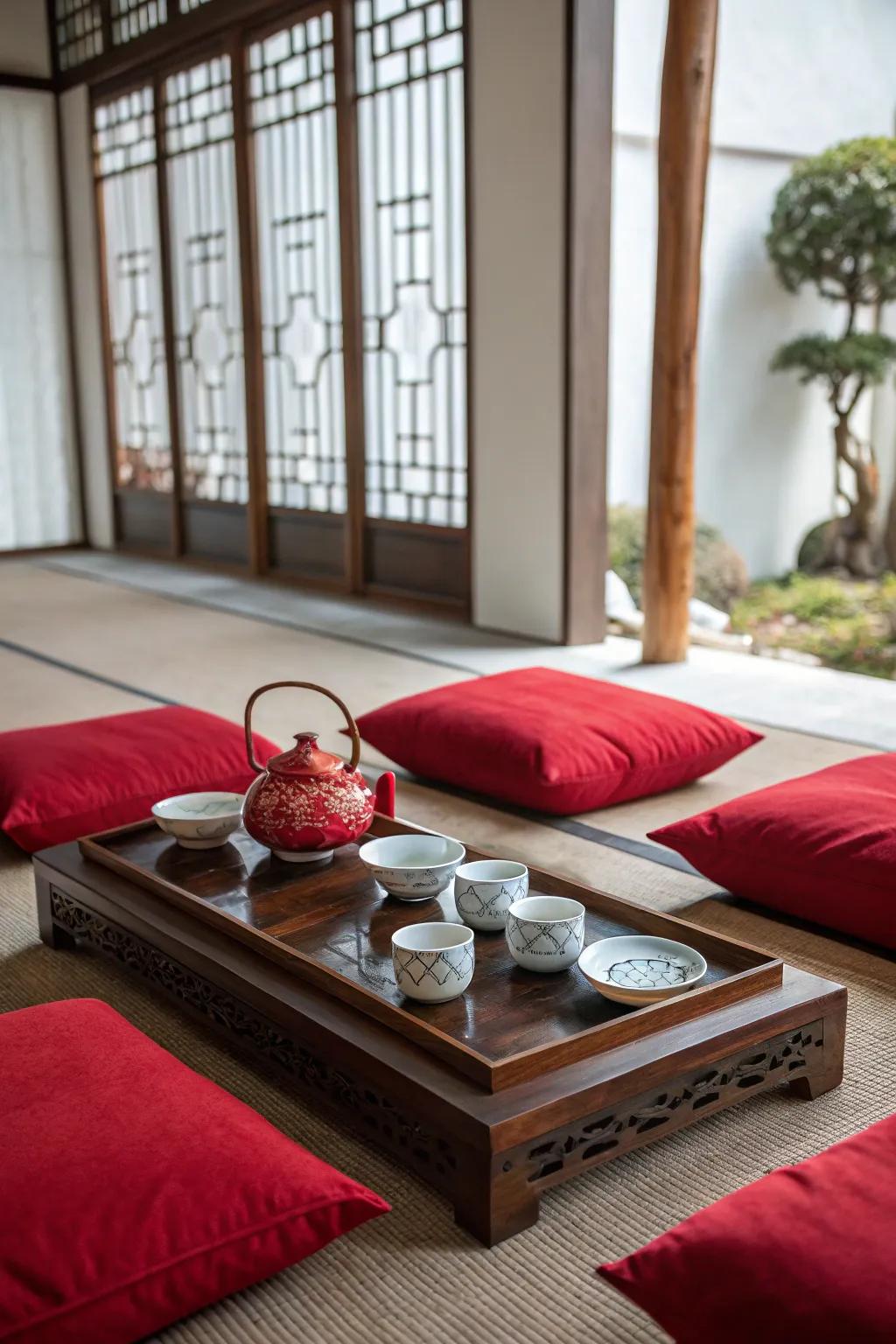 A serene tea ritual setup for an intimate moment.