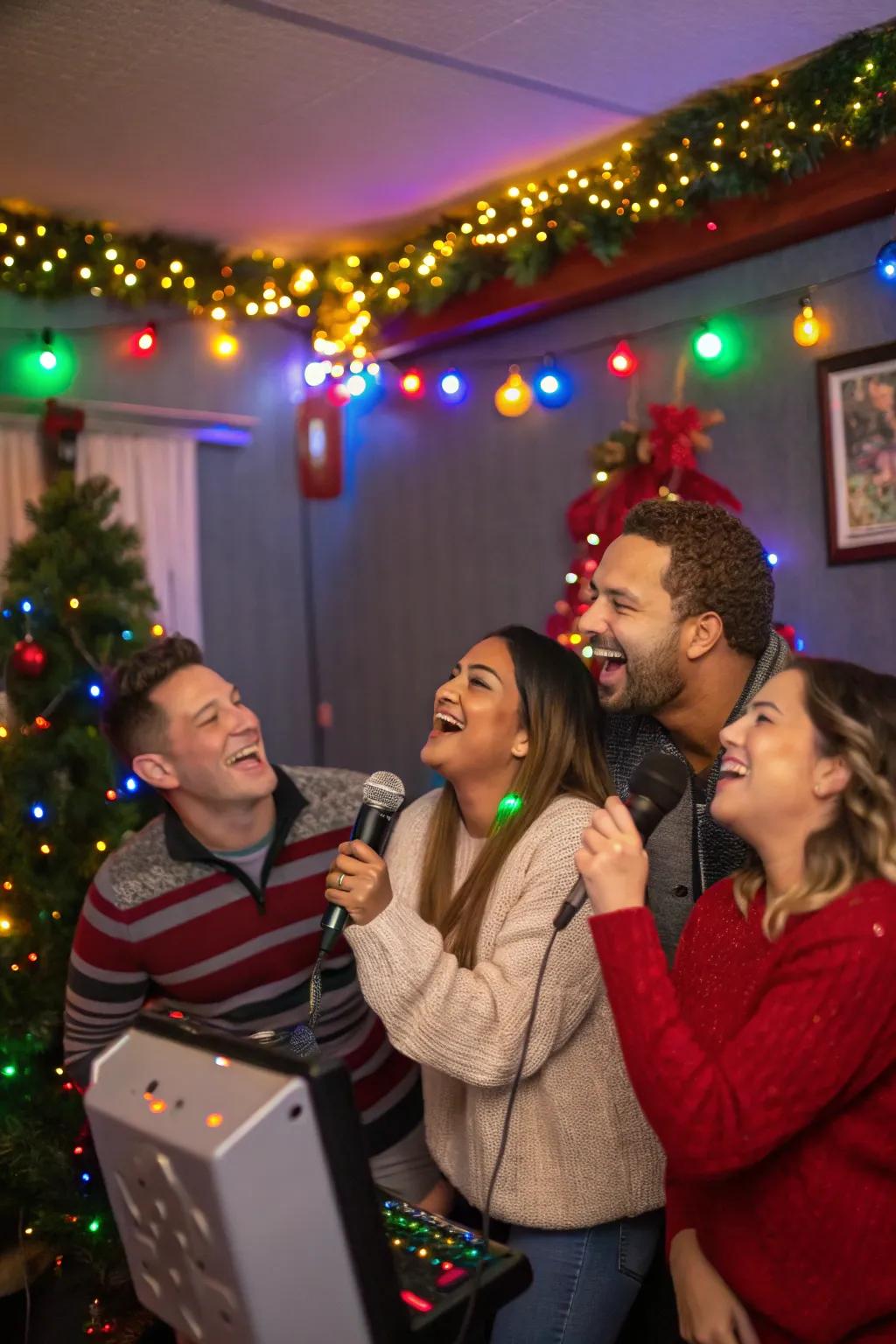 Encourage everyone to sing with a lively karaoke gathering.