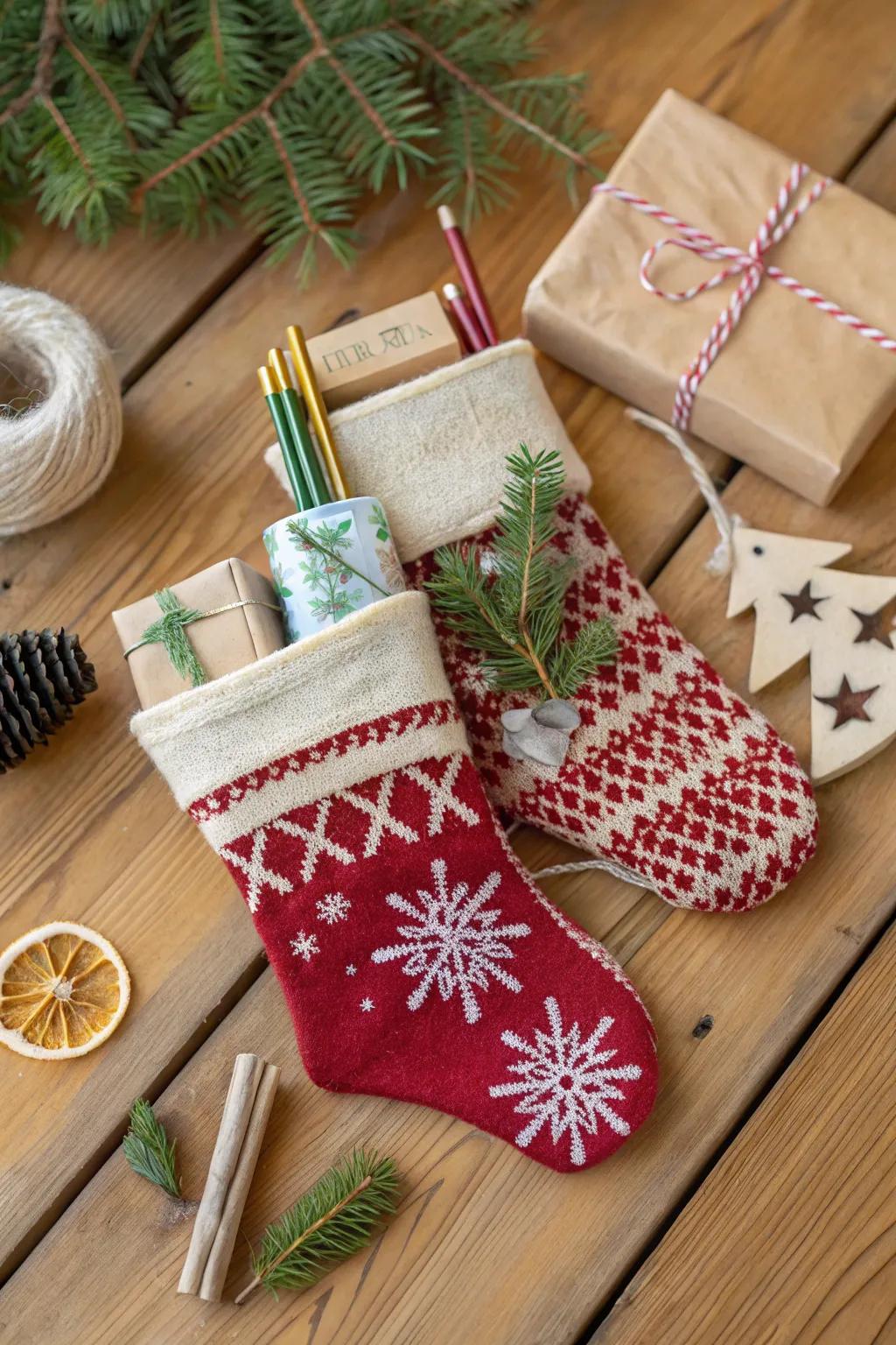 Eco-conscious additions are a thoughtful choice for your sock swap.
