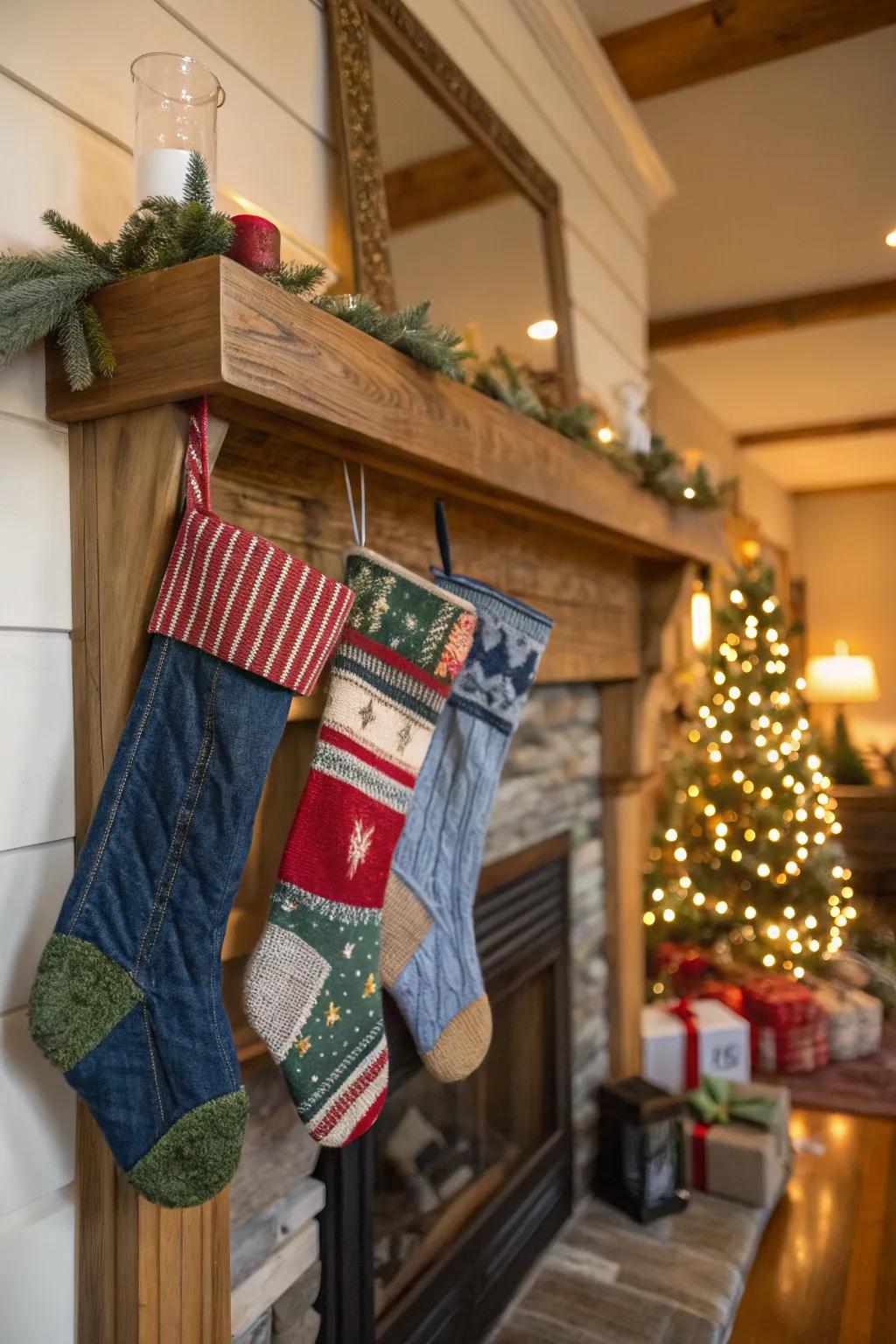 Eco-conscious stockings fashioned from recycled resources proffer a distinctive configuration.
