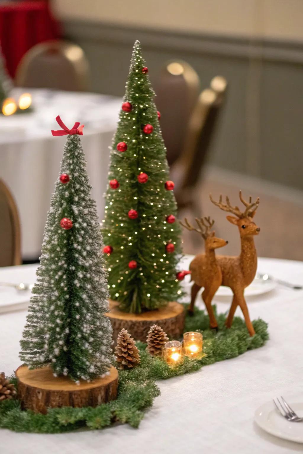 Thematic decor contributes a whimsical accent to the holiday table.