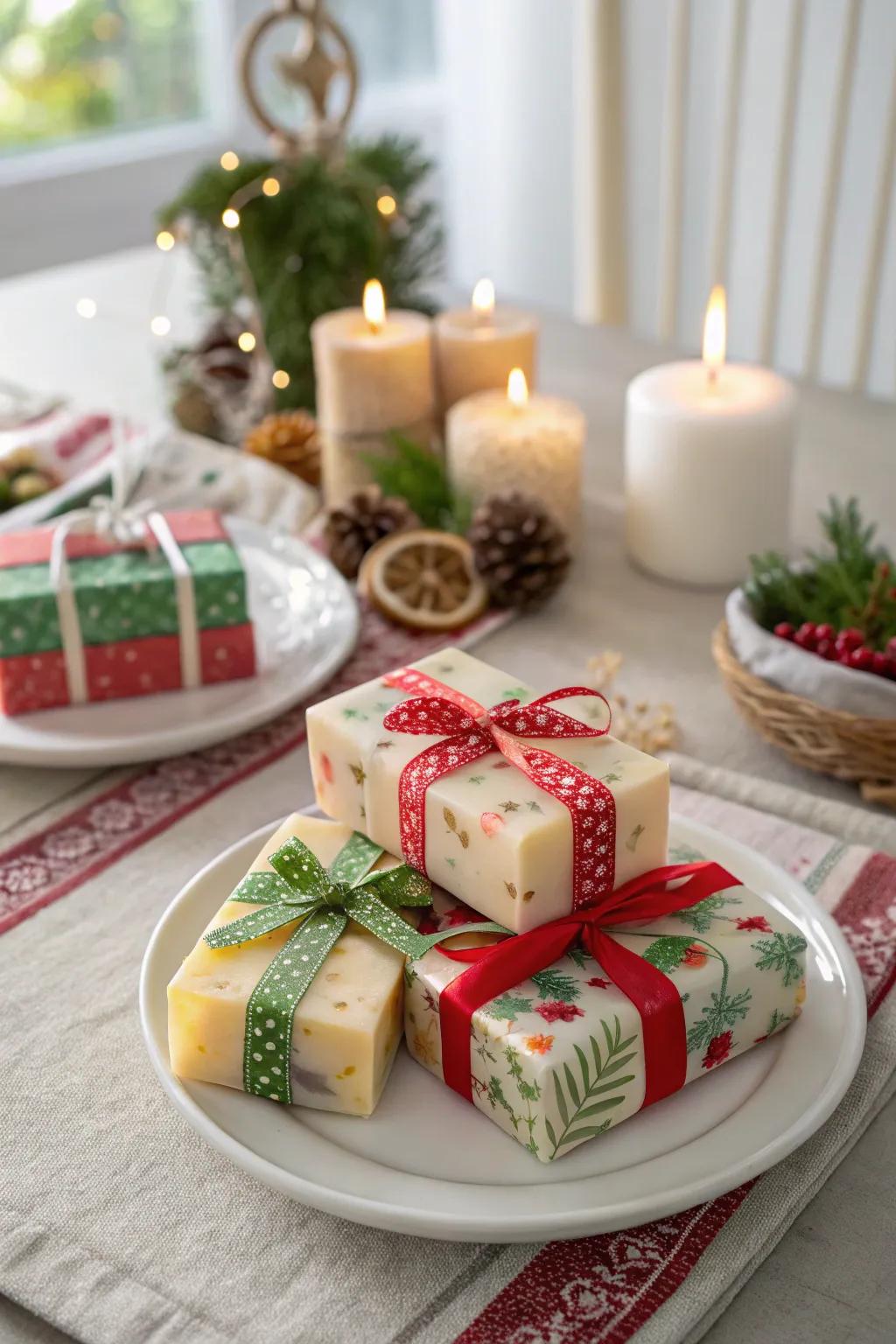 Themed cleansing bars are a sumptuous and considerate favor.