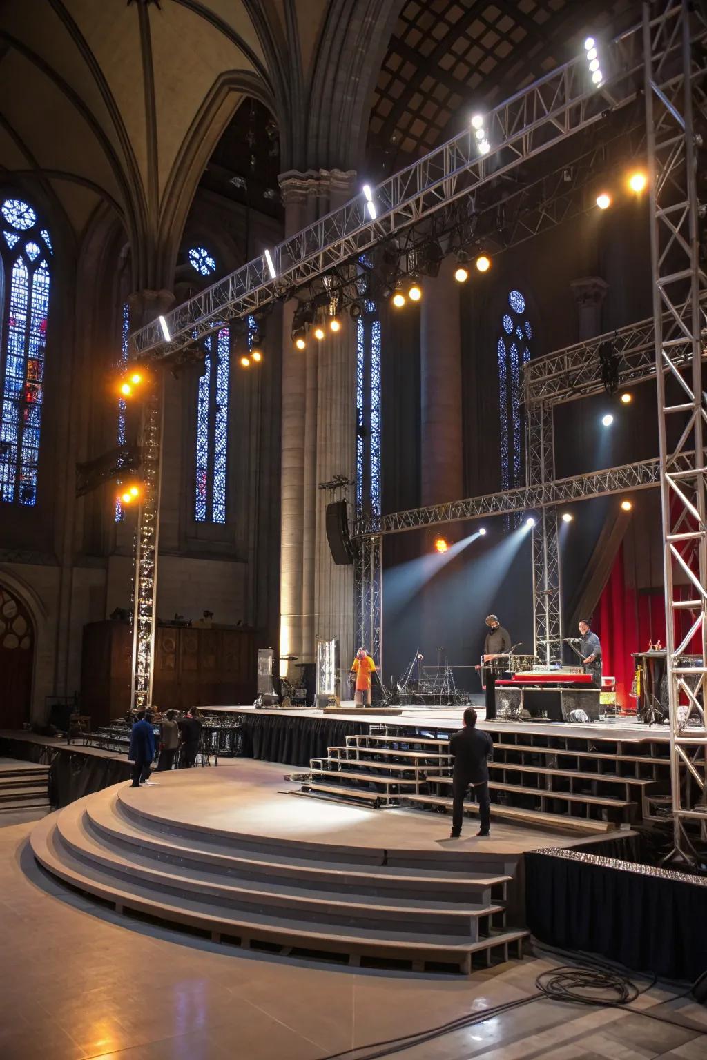 Impressive designs can raise the visual and functional features of your stage.