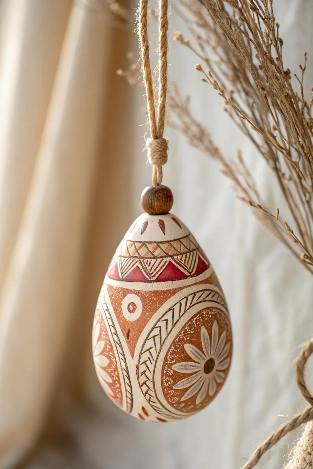 Embrace your free-spirited nature with this handcrafted clay ornament, where simplicity merges with artistic expression.