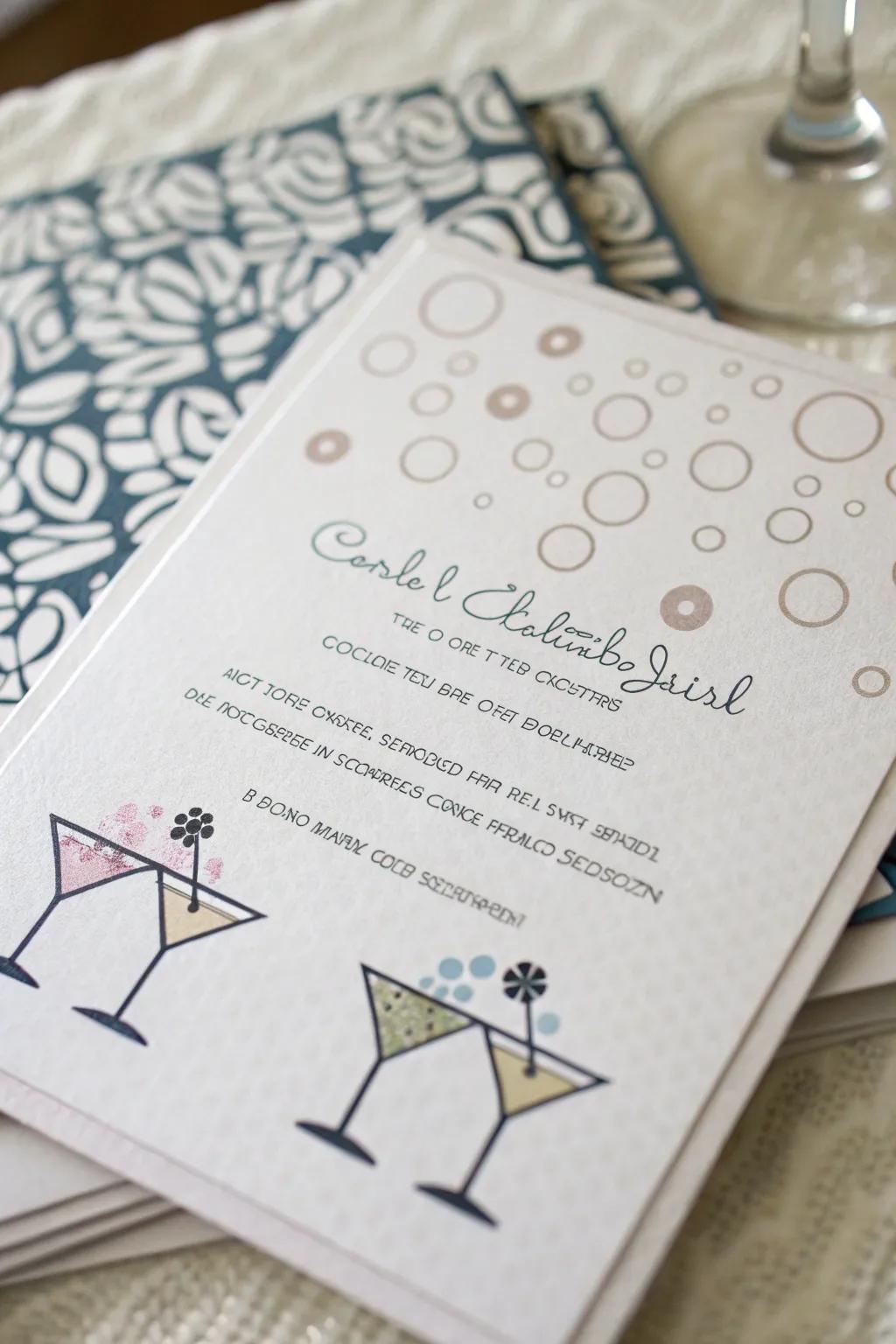 Set the mood with themed motifs on your invitations.
