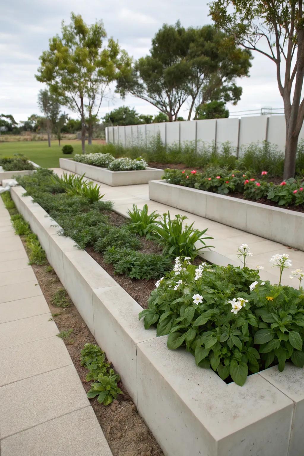 Simple lines make for a timeless, sophisticated garden border.